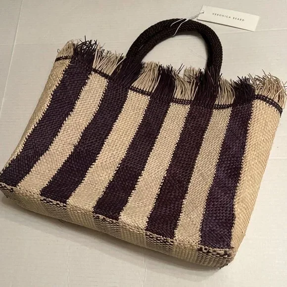 Veronica Beard Dans la Main Bag Handmade Iraca Palm Brown❤️Great gift❤️ - Picture 2 of 13